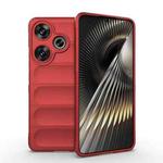 For Xiaomi Redmi Turbo 3 5G Magic Shield TPU + Flannel Phone Case(Red)