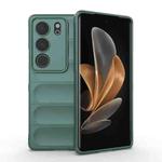 For vivo S17 Pro Magic Shield TPU + Flannel Phone Case(Dark Green)