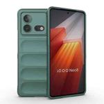 For vivo iQOO Neo8 Magic Shield TPU + Flannel Phone Case(Dark Green)