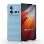For vivo iQOO Neo8 Magic Shield TPU + Flannel Phone Case(Light Blue)