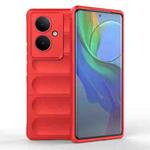 For vivo Y78+ Global Magic Shield TPU + Flannel Phone Case(Red)