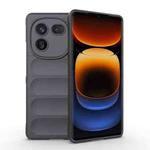 For vivo iQOO 12 Pro 5G Magic Shield TPU + Flannel Phone Case(Dark Grey)