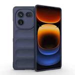 For vivo iQOO 12 Pro 5G Magic Shield TPU + Flannel Phone Case(Dark Blue)
