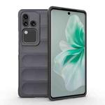 For vivo S18 5G Magic Shield TPU + Flannel Phone Case(Black)