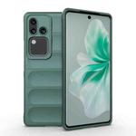 For vivo S18 5G Magic Shield TPU + Flannel Phone Case(Dark Green)