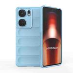 For vivo iQOO Neo9 Magic Shield TPU + Flannel Phone Case(Light Blue)