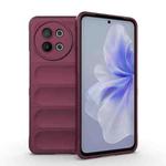 For vivo S18E 5G Magic Shield TPU + Flannel Phone Case(Wine Red)