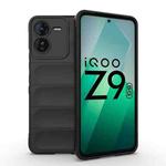 For vivo iQOO Z9 5G Magic Shield TPU + Flannel Phone Case(Black)