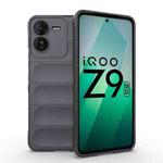 For vivo iQOO Z9 5G Magic Shield TPU + Flannel Phone Case(Dark Grey)