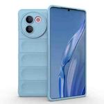 For vivo V30e 5G Global Magic Shield TPU + Flannel Phone Case(Light Blue)