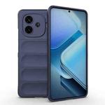 For vivo iQOO Z9 Turbo 5G Magic Shield TPU + Flannel Phone Case(Dark Blue)