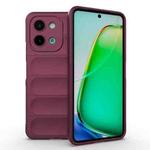 For vivo Y28 4G Magic Shield TPU + Flannel Phone Case(Wine Red)