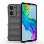 For vivo T3 Lite 5G India / Y28s Global Magic Shield TPU + Flannel Phone Case(Dark Grey)