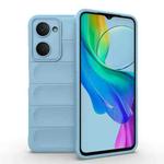 For vivo T3 Lite 5G India / Y28s Global Magic Shield TPU + Flannel Phone Case(Light Blue)