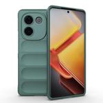 For vivo iQOO Z9s Pro India Magic Shield TPU + Flannel Phone Case(Dark Green)