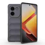 For vivo iQOO Z9s Pro India Magic Shield TPU + Flannel Phone Case(Dark Grey)