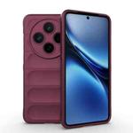 For vivo X200 Magic Shield TPU + Flannel Phone Case(Wine Red)
