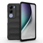 For vivo Y29 5G / Y19s 4G Magic Shield TPU + Flannel Phone Case(Black)