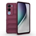 For vivo Y29 5G / Y19s 4G Magic Shield TPU + Flannel Phone Case(Wine Red)
