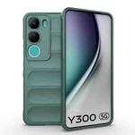 For vivo Y300 5G India / V40 Lite IDN Magic Shield TPU + Flannel Phone Case(Dark Green)