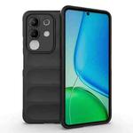 For vivo Y29 4G Global / T4x 5G Magic Shield TPU + Flannel Phone Case(Black)