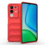 For vivo Y29 4G Global / T4x 5G Magic Shield TPU + Flannel Phone Case(Red)