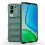 For vivo Y29 4G Global / T4x 5G Magic Shield TPU + Flannel Phone Case(Dark Green)