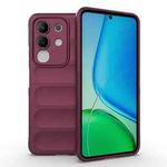 For vivo Y29 4G Global / T4x 5G Magic Shield TPU + Flannel Phone Case(Wine Red)