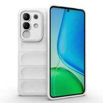 For vivo Y29 4G Global / T4x 5G Magic Shield TPU + Flannel Phone Case(White)