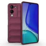 For vivo Y19 5G Global / Y29s 5G Global Magic Shield TPU + Flannel Phone Case(Wine Red)