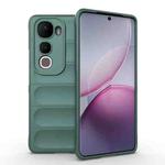 For vivo Y400 Pro 5G India Magic Shield TPU + Flannel Phone Case(Dark Green)