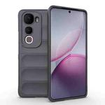 For vivo Y400 Pro 5G India Magic Shield TPU + Flannel Phone Case(Dark Grey)