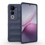 For vivo Y400 Pro 5G India Magic Shield TPU + Flannel Phone Case(Dark Blue)