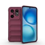 For vivo X200 FE 5G Global Magic Shield TPU + Flannel Phone Case(Wine Red)
