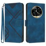 For Realme 13 Pro / 13 Pro+ Global Line Pattern Skin Feel Leather Phone Case(Royal Blue)