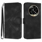 For Realme 13 Pro / 13 Pro+ Global Line Pattern Skin Feel Leather Phone Case(Black)