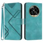 For Realme 13 Pro / 13 Pro+ Global Line Pattern Skin Feel Leather Phone Case(Light Blue)