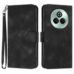 For Realme P3 Pro Line Pattern Skin Feel Leather Phone Case(Black)