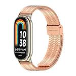 For Xiaomi Mi Band 8 / 9 / 9 NFC Mijobs Stainless Steel Metal Watch Band(Rose Gold+Light Gold)