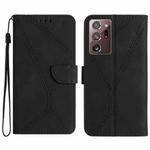 For Samsung Galaxy Note20 Ultra Stitching Embossed Leather Phone Case(Black)
