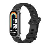 For Xiaomi Mi Band 8 / 9 / 9 NFC Mijobs Flat Hole Breathable Silicone Watch Band(Black)