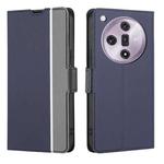 For OPPO Find X7 5G Twill Texture Side Button Leather Phone Case(Blue)