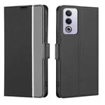 For OPPO A3 Pro 5G India Twill Texture Side Button Leather Phone Case(Black)