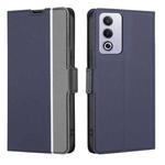 For OPPO A3 Pro 5G India Twill Texture Side Button Leather Phone Case(Blue)