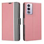 For OPPO A3 Pro 5G India Twill Texture Side Button Leather Phone Case(Pink)