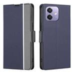 For OPPO A3 5G India Twill Texture Side Button Leather Phone Case(Blue)