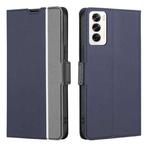 For OPPO Reno12 5G Global Twill Texture Side Button Leather Phone Case(Blue)