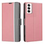 For OPPO Reno12 5G Global Twill Texture Side Button Leather Phone Case(Pink)