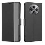 For OPPO Reno12 F 5G Twill Texture Side Button Leather Phone Case(Black)