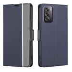 For OPPO Reno12 Pro 5G Global Twill Texture Side Button Leather Phone Case(Blue)